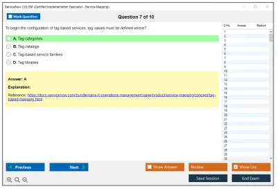 ServiceNow CIS-SM Certified Implementation Specialist - Service Mapping Practice test exam simulator test engine exam Prep practice test questions answers Image 7