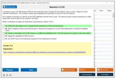 Amazon AWS SAA-C03 AWS Certified Solutions Architect - Associate (SAA-C03) Practice test exam simulator test engine exam Prep practice test questions answers Image 4