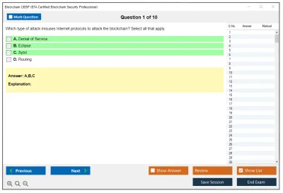 Blockchain CBSP BTA Certified Blockchain Security Professional Practice test exam simulator test engine exam Prep practice test questions answers Image 1