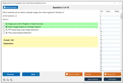 Alibaba Cloud ACA-CloudNative ACA Cloud Native Certification Exam Practice test exam simulator test engine exam Prep practice test questions answers Image 3