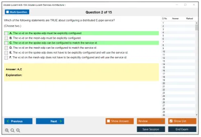 Alcatel-Lucent 4A0-104 Alcatel-Lucent Services Architecture Practice test exam simulator test engine exam Prep practice test questions answers Image 2