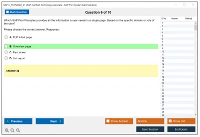 SAP C_FIORADM_21 SAP Certified Technology Associate - SAP Fiori System Administration Practice test exam simulator test engine exam Prep practice test questions answers Image 6