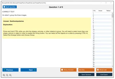 Microsoft MO-300 Microsoft PowerPoint (PowerPoint and PowerPoint 2019) Practice test exam simulator test engine exam Prep practice test questions answers Image 1