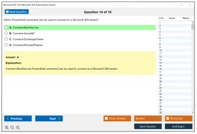 Microsoft MS-102 Microsoft 365 Administrator Exam Practice test exam simulator test engine exam Prep practice test questions answers Image 14