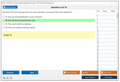 SAP C_HCMOD_03 SAP Certified Application Associate - SAP HANA Cloud Modeling Practice test exam simulator test engine exam Prep practice test questions answers Image 6