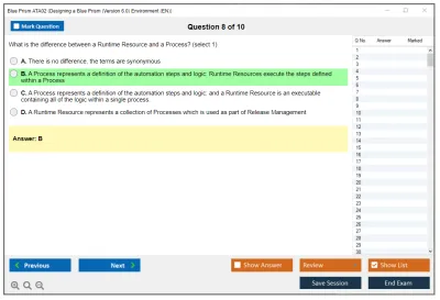 Blue Prism ATA02 Designing a Blue Prism (Version 6.0) Environment Practice test exam simulator test engine exam Prep practice test questions answers Image 8