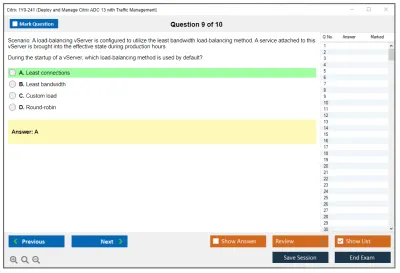 Citrix 1Y0-241 Deploy and Manage Citrix ADC with Traffic Management Practice test exam simulator test engine exam Prep practice test questions answers Image 9