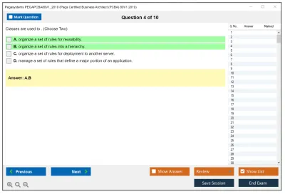 Pegasystems PEGAPCBA80V1_2019 Pega Certified Business Architect (PCBA) 80V1 2019 Practice test exam simulator test engine exam Prep practice test questions answers Image 4