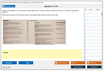 Pegasystems PEGAPCBA86V1 Pega Certified Business Architect (PCBA) 86V1 Practice test exam simulator test engine exam Prep practice test questions answers Image 1