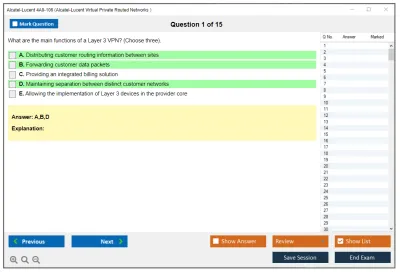 Alcatel-Lucent 4A0-106 Nokia Virtual Private Routed Networks Practice test exam simulator test engine exam Prep practice test questions answers Image 1