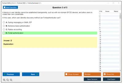 Fortinet NSE6_FAC-6.1 Fortinet NSE 6 - FortiAuthenticator 6.1 Practice test exam simulator test engine exam Prep practice test questions answers Image 3