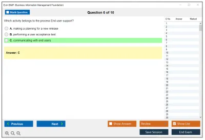 Exin BIMF Business Information Management Foundation Practice test exam simulator test engine exam Prep practice test questions answers Image 6
