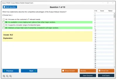 Avaya 37820X Avaya Midsize Solution Design Exam Practice test exam simulator test engine exam Prep practice test questions answers Image 1
