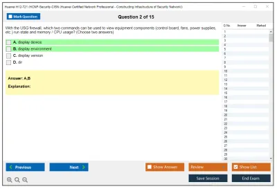 Huawei H12-721 Huawei Certified ICT Professional - Constructing Infrastructure of Security Network Practice test exam simulator test engine exam Prep practice test questions answers Image 2