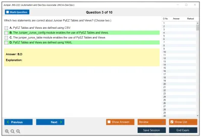 Juniper JN0-222 Automation and DevOps Associate (JNCIA-DevOps) Practice test exam simulator test engine exam Prep practice test questions answers Image 3