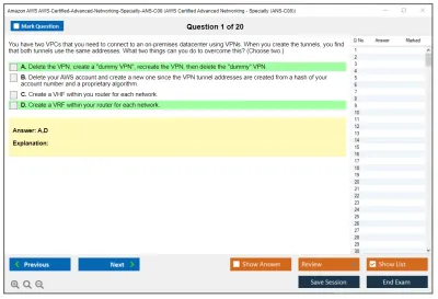 Amazon AWS AWS-Certified-Advanced-Networking-Specialty-ANS-C00 AWS Certified Advanced Networking - Specialty (ANS-C00) Practice test exam simulator test engine exam Prep practice test questions answers Image 1