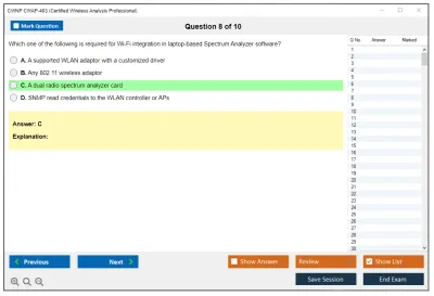CWNP CWAP-403 Certified Wireless Analysis Professional Practice test exam simulator test engine exam Prep practice test questions answers Image 8