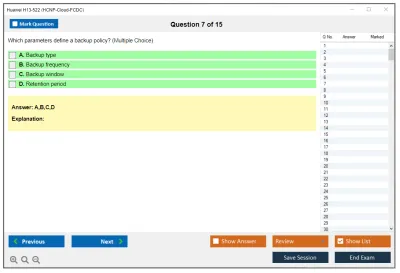 Huawei H13-522 HCNP-Cloud-FCDC Practice test exam simulator test engine exam Prep practice test questions answers Image 7