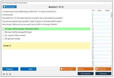 Avaya 7303 Avaya CallPilot Implementation Practice test exam simulator test engine exam Prep practice test questions answers Image 7
