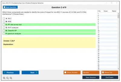 Cisco 300-370 Troubleshooting Cisco Wireless Enterprise Networks Practice test exam simulator test engine exam Prep practice test questions answers Image 2