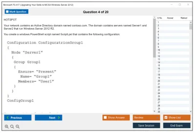 Microsoft 70-417 Upgrading Your Skills to MCSA Windows Server 2012 Practice test exam simulator test engine exam Prep practice test questions answers Image 4