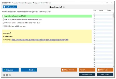 EMC DEA-1TT4 Associate: Information Storage and Management Version 4.0 Exam Practice test exam simulator test engine exam Prep practice test questions answers Image 4