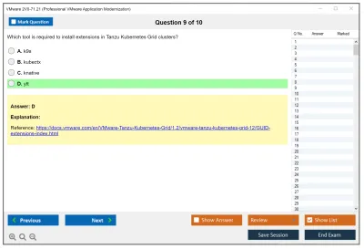 VMware 2V0-71.21 Professional VMware Application Modernization Practice test exam simulator test engine exam Prep practice test questions answers Image 9