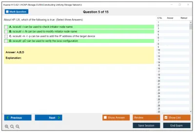 Huawei H13-621 HCNP-Storage-CUSN(Constructing Unifying Storage Network) Practice test exam simulator test engine exam Prep practice test questions answers Image 5