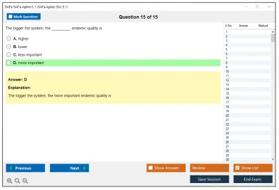 SAFe SAFe-Agilist-5.1 SAFe Agilist (SA) 5.1 Practice test exam simulator test engine exam Prep practice test questions answers Image 15