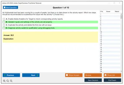 Adobe AD5-E809 Adobe Target Business Practitioner Renewal Practice test exam simulator test engine exam Prep practice test questions answers Image 1