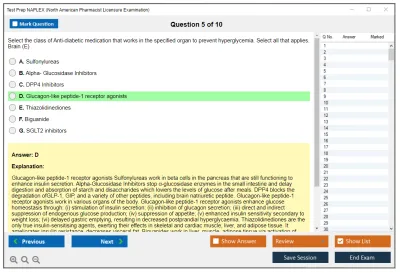 Test Prep NAPLEX North American Pharmacist Licensure Examination Practice test exam simulator test engine exam Prep practice test questions answers Image 5