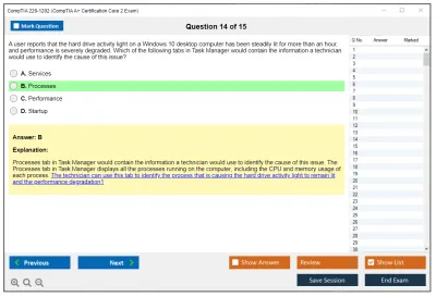 CompTIA 220-1102 CompTIA A+ Certification Core 2 Exam Practice test exam simulator test engine exam Prep practice test questions answers Image 14