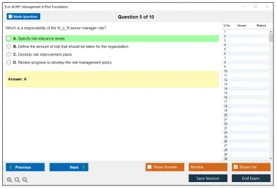 Exin MORF Management of Risk Foundation Practice test exam simulator test engine exam Prep practice test questions answers Image 5