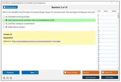 IAAP CPACC Certified Professional in Accessibility Core Competencies Practice test exam simulator test engine exam Prep practice test questions answers Image 3