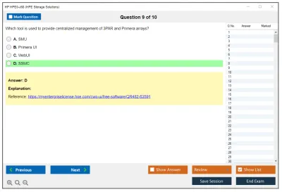 HP HPE0-J68 HPE Storage Solutions Practice test exam simulator test engine exam Prep practice test questions answers Image 9