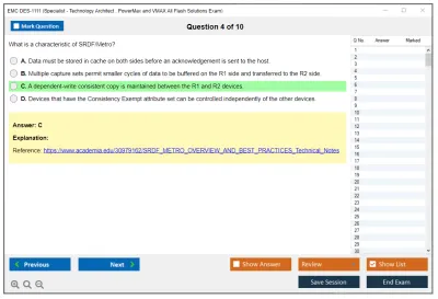 EMC DES-1111 Specialist - Technology Architect. PowerMax and VMAX All Flash Solutions Exam Practice test exam simulator test engine exam Prep practice test questions answers Image 4