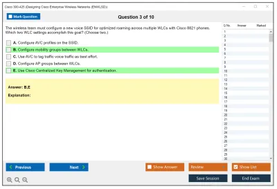 Cisco 300-425 Designing Cisco Enterprise Wireless Networks (ENWLSD) Practice test exam simulator test engine exam Prep practice test questions answers Image 3