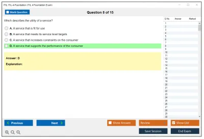 ITIL ITIL-4-Foundation ITIL 4 Foundation Exam Practice test exam simulator test engine exam Prep practice test questions answers Image 8