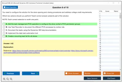 Microsoft MB-340 Microsoft Dynamics 365 Commerce Functional Consultant Practice test exam simulator test engine exam Prep practice test questions answers Image 6