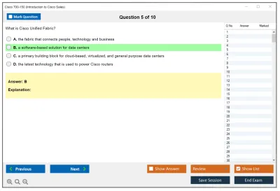 Cisco 700-150 Introduction to Cisco Sales Practice test exam simulator test engine exam Prep practice test questions answers Image 5