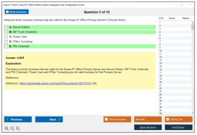 Avaya 77200X Avaya IP Office Platform Basic Integration and Configuration Exam Practice test exam simulator test engine exam Prep practice test questions answers Image 5