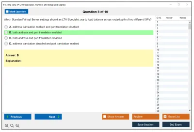 F5 301a BIG-IP LTM Specialist: Architect Set-Up & Deploy Practice test exam simulator test engine exam Prep practice test questions answers Image 8