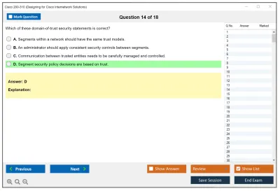 Cisco 200-310 Designing  for Cisco Internetwork Solutions Practice test exam simulator test engine exam Prep practice test questions answers Image 14
