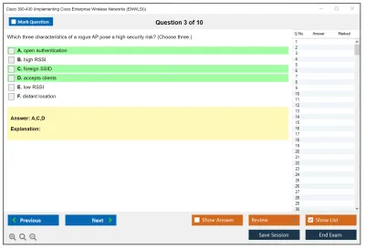 Cisco 300-430 Implementing Cisco Enterprise Wireless Networks (300-430 ENWLSI) Practice test exam simulator test engine exam Prep practice test questions answers Image 3