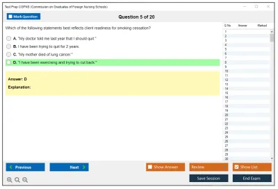 Test Prep CGFNS Commission on Graduates of Foreign Nursing Schools Practice test exam simulator test engine exam Prep practice test questions answers Image 5