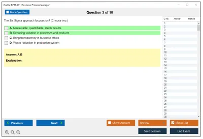GAQM BPM-001 Business Process Manager (BPM) Practice test exam simulator test engine exam Prep practice test questions answers Image 3