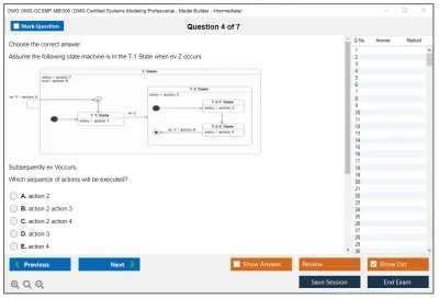 OMG OMG-OCSMP-MBI300 OMG-Certified Systems Modeling Professional - Model Builder – Intermediate Practice test exam simulator test engine exam Prep practice test questions answers Image 4