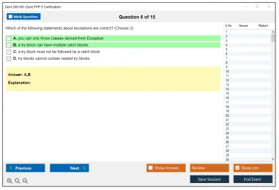 Zend 200-500 Zend PHP 5 Certification Practice test exam simulator test engine exam Prep practice test questions answers Image 6