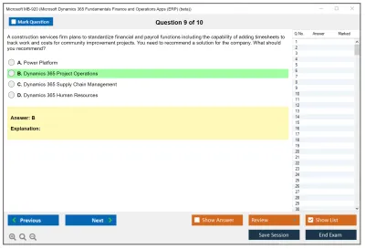 Microsoft MB-920 Microsoft Dynamics 365 Fundamentals Finance and Operations Apps (ERP) Practice test exam simulator test engine exam Prep practice test questions answers Image 9