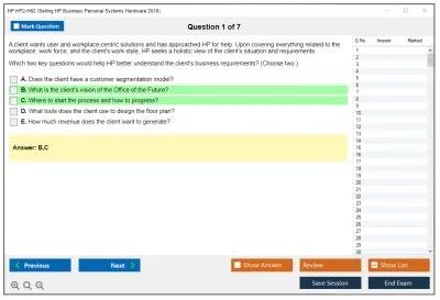 HP HP2-H62 Selling HP Business Personal Systems Hardware 2018 Practice test exam simulator test engine exam Prep practice test questions answers Image 1